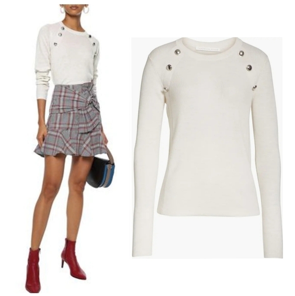 Veronica Beard Pearson Merino Wool Sweater - Picture 1 of 8